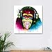 Produktbild Battle Of The Peak Leinwand Gemälde Große Größe Tier AFFE Leinwand gedruckt Malerei Moderne lustige Denken Gorilla mit Kopfhörer Wandkunst für Wohnzimmer Dekor Kein Rahmen