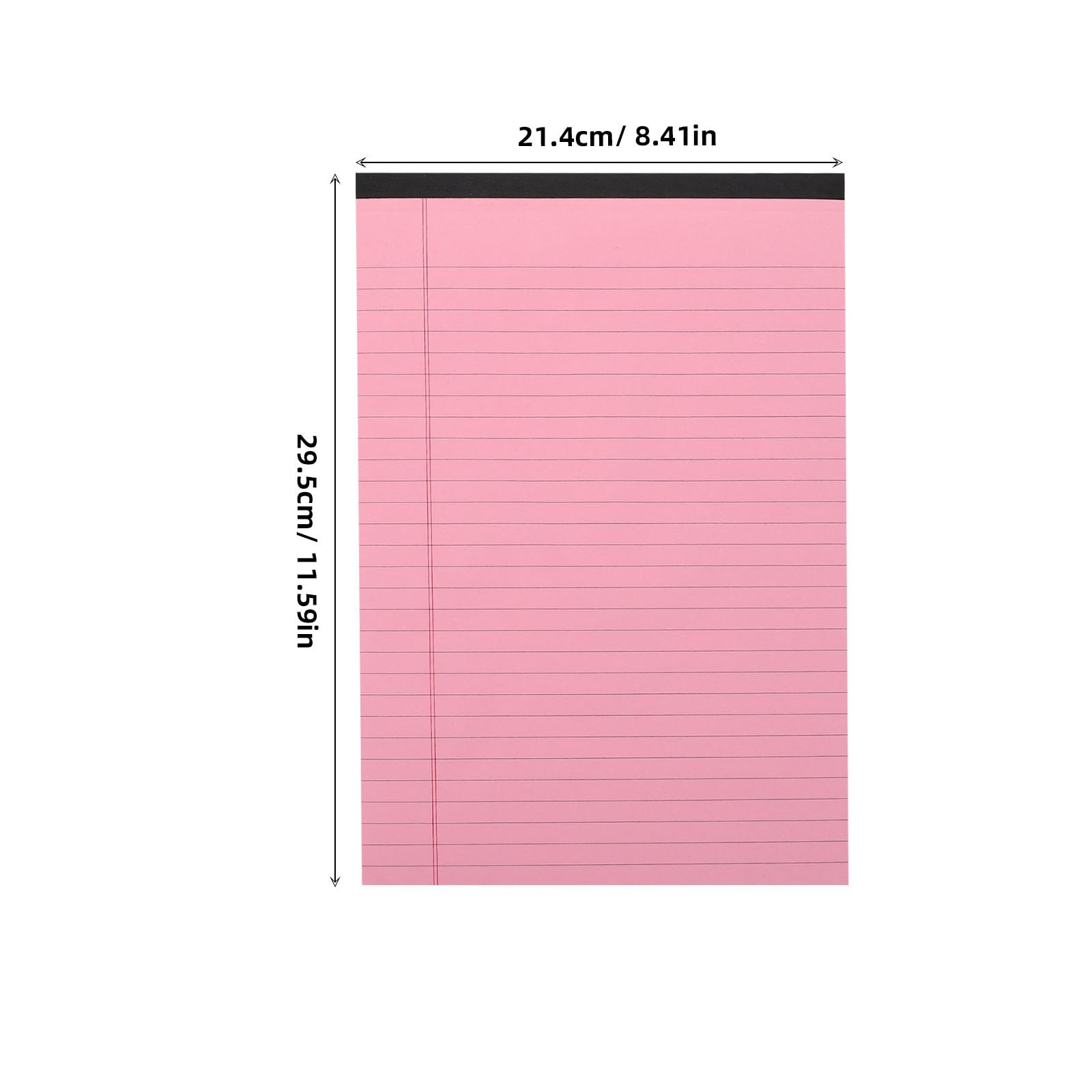 jojofuny 4 Stück Pack A4 Notizblock Rosa Abreißbar Nachfüllbar Liniertes Papier Querformat für Büro Arbeit Studium Meetings