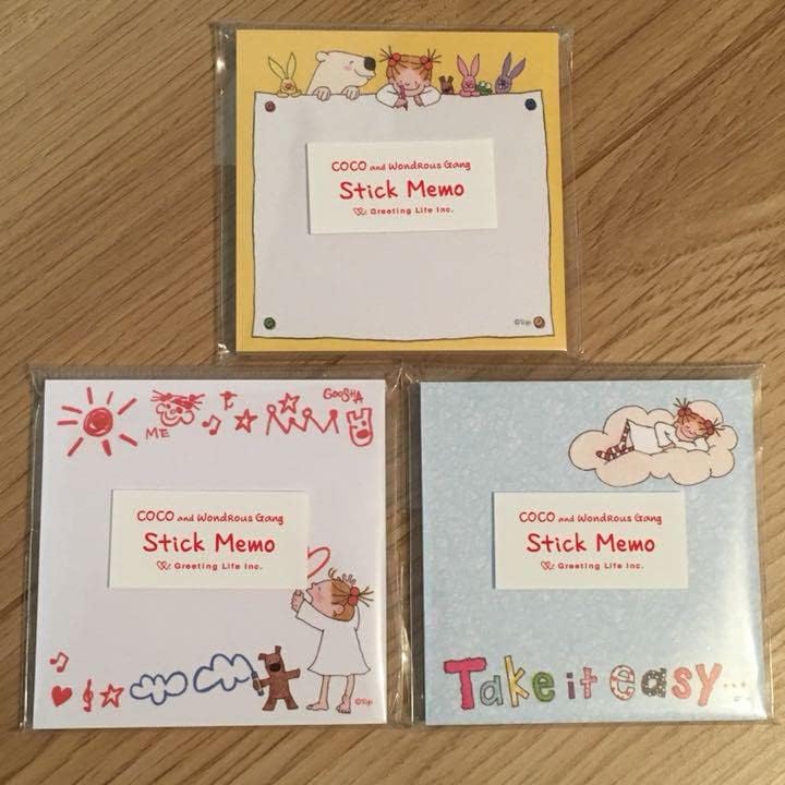 ★新品★coco  スクエア付箋  ３種セット coco スクエア付箋 3種セット 株式会社カンミ堂【公式