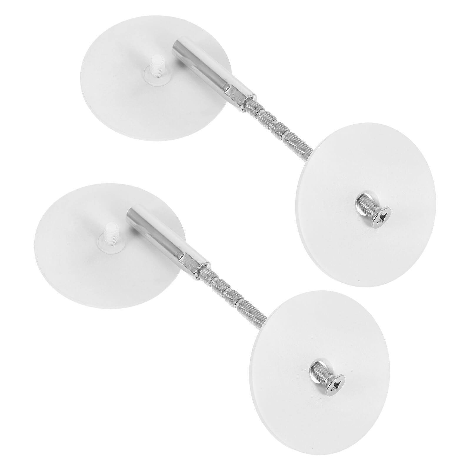 Placas de relleno para orificio de puerta de 50 mm en acero inoxidable blanco con tornillos