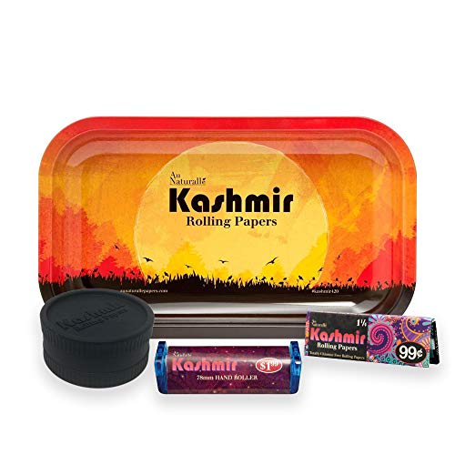 Kashmir Sunset Combo of Supreme Rolling Papers with 1 1/4 in Size, 110mm Roller Injector Machine, Depot Rolling Tray N3, Grinder Comes with - Bundle of 7 Kashmir Sunset Combo of Supreme Rolling Papers with 1 1/4 in Size, 110mm Roller Injector Machine, Depot Rolling Tray N3, Grinder Comes with - Bundle of 7