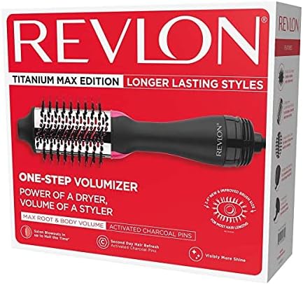 Amazon.com: REVLON - Cepillo de aire caliente para secador de pelo y  volumizador, Titanium Max Edition : Belleza y Cuidado Personal