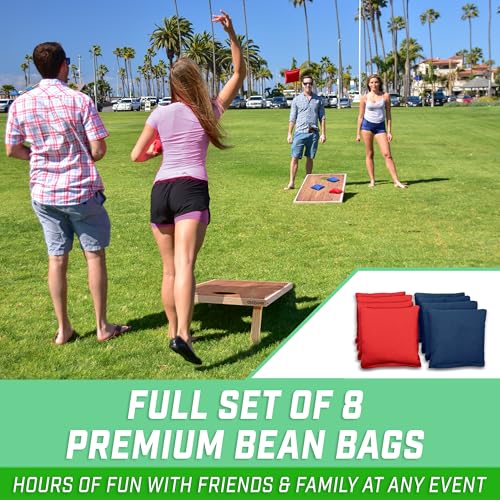 Image of GoSports Portable Cornhole Sets- Includes 2 Boards, 8 Bean Bags, Carry Case
