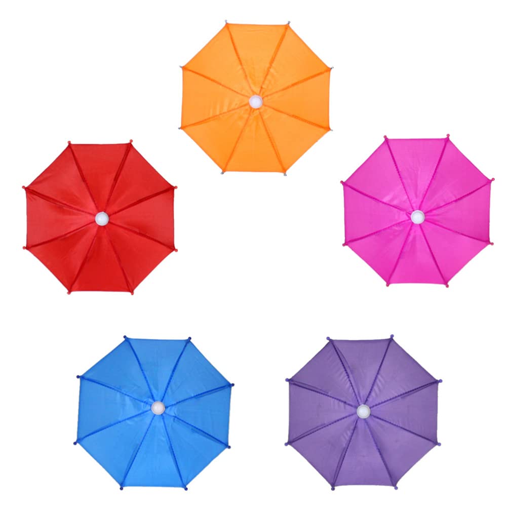Ipetboom 5pcs Mini Umbrella Umbrella Decorations Drink Umbrellas Doll Umbrella Colorful Umbrellas for Decoration Plant Umbrella Shade for Potted Plants Craft Umbrella for Kids-random Color