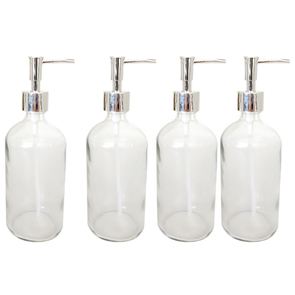 4 Piezas Botella de Loción de Vidrio de 500ml
