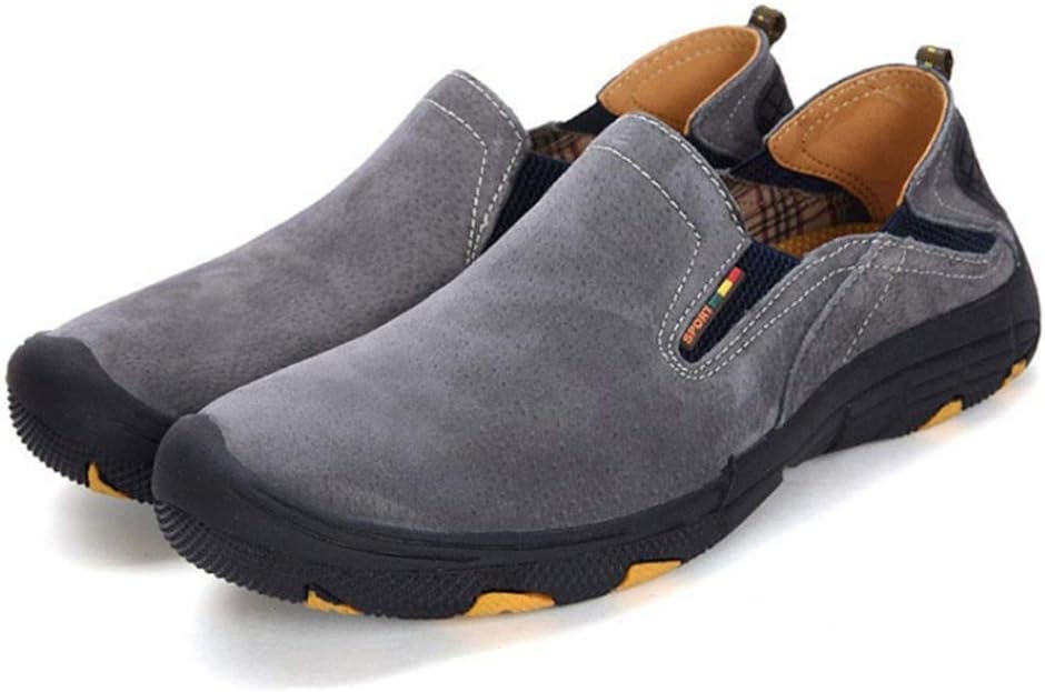 [SENNIAN] カジュアルシューズ トレッキングブーツ メンズ シューズ 登山靴 グレー 滑り止め スリッポン 歩きやすいシュー