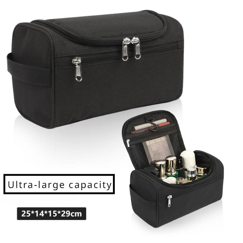Borsa da Toilette con Cerniera, Impermeabile, per Uomo e Donna, Astuccio per Il Trucco, Custodia per Cosmetici, Organizer per Il Trucco, Kit da Toilette, Pochette da Viaggio.