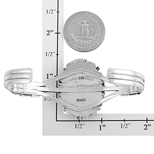 Turquoise Network Sterling Silver 925 Bracelet with Genuine Gemstones4