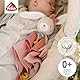 Fehn Schmusetuch Hase fehnNATUR - Spielkamerad & Stofftier-Schnuffeltuch mit Baumwolle aus kontrolliert biologischem Anbau (kbA) mit Schnuller-Befestigung - für Babys & Kleinkinder ab 0+ Monaten