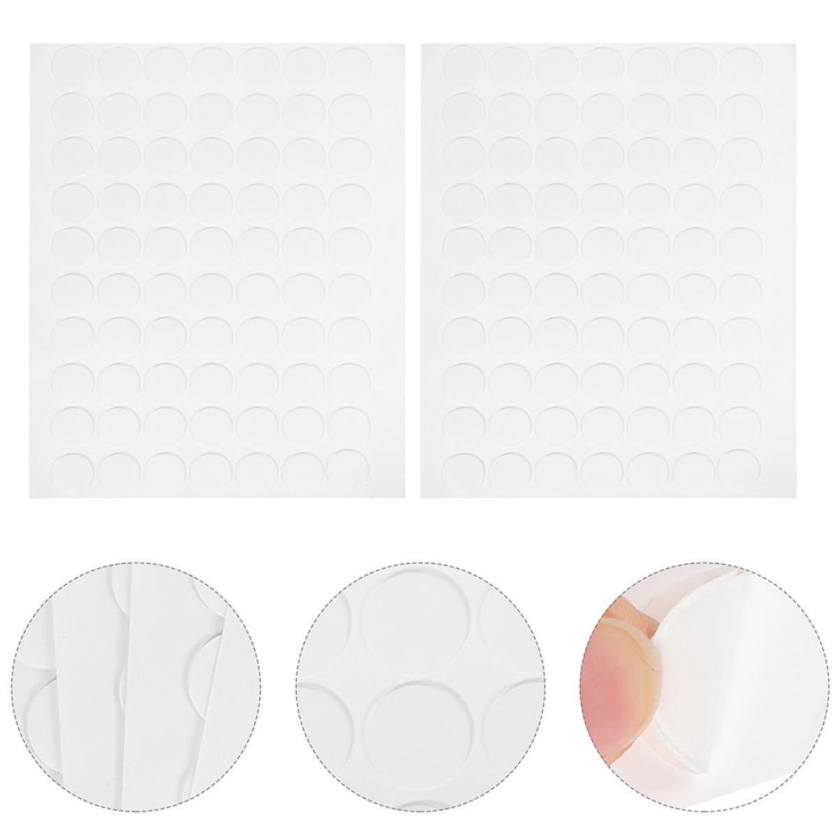 Gadpiparty 20sheet Double-Sided Adhesive Pads Circle Stickers for Balloons Removable No Sticky Residue Invisible Adhesion