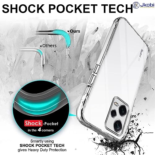 Image of Jkobi Back Cover for Xiaomi Redmi Note 12 Pro Plus 5G (Silicone Clear Case with Protection | Soft and Flexible | Transparent)