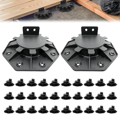 Plots Regulables Exterior, 30pcs Pedestales De Terraza Ajustables...