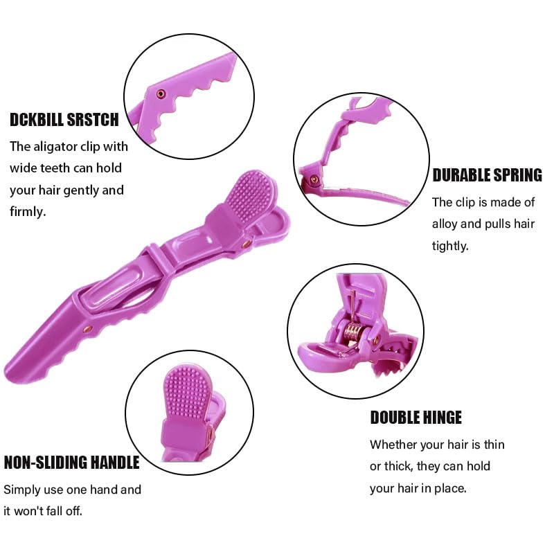 6PCS Crocodile Hair Clips Barrette, Sectioning Clamp for Thick Hair Professional Styling Hair Clips - Image 3