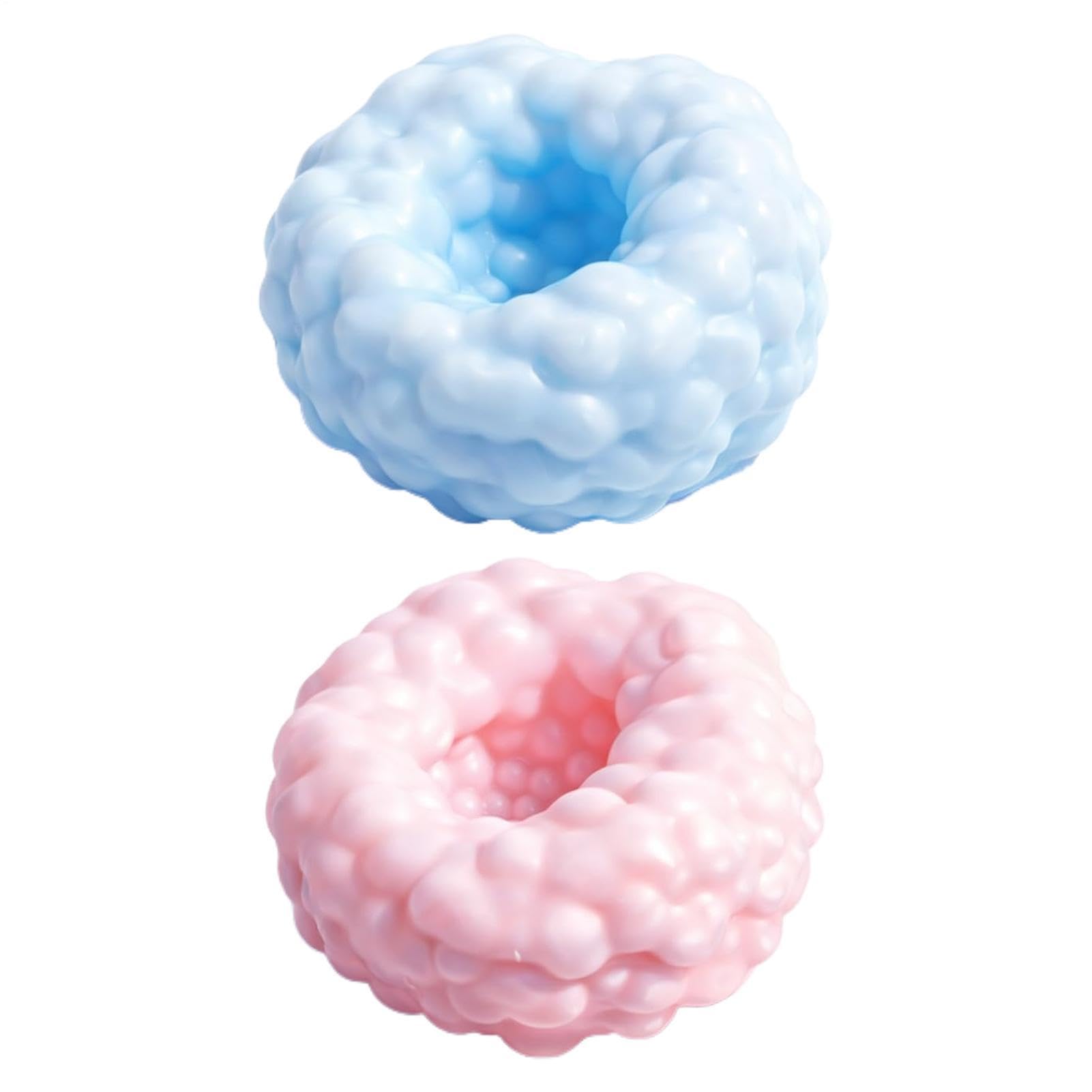 2Pcs Crunchy Squishy Stress Ball, Stress Relief Sand Glutinous Balls, Sensory Fidget Squeeze Toys Textured Anti-Stress Ball For Studying Working Travel Car Ride Meditation Office Classroom