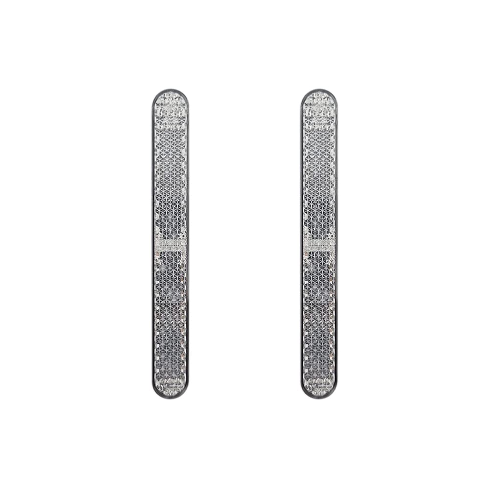 Rectangular Reflectors - Safety Spoke Reflective Quick Mount Custom Accessories Adhesive Reflector for Cars, Trailer, Motorcycle, Trucks, Boat, Bicycle and Bike (48. Clear-0.82*0.61*0.02 inch ,2Pcs)