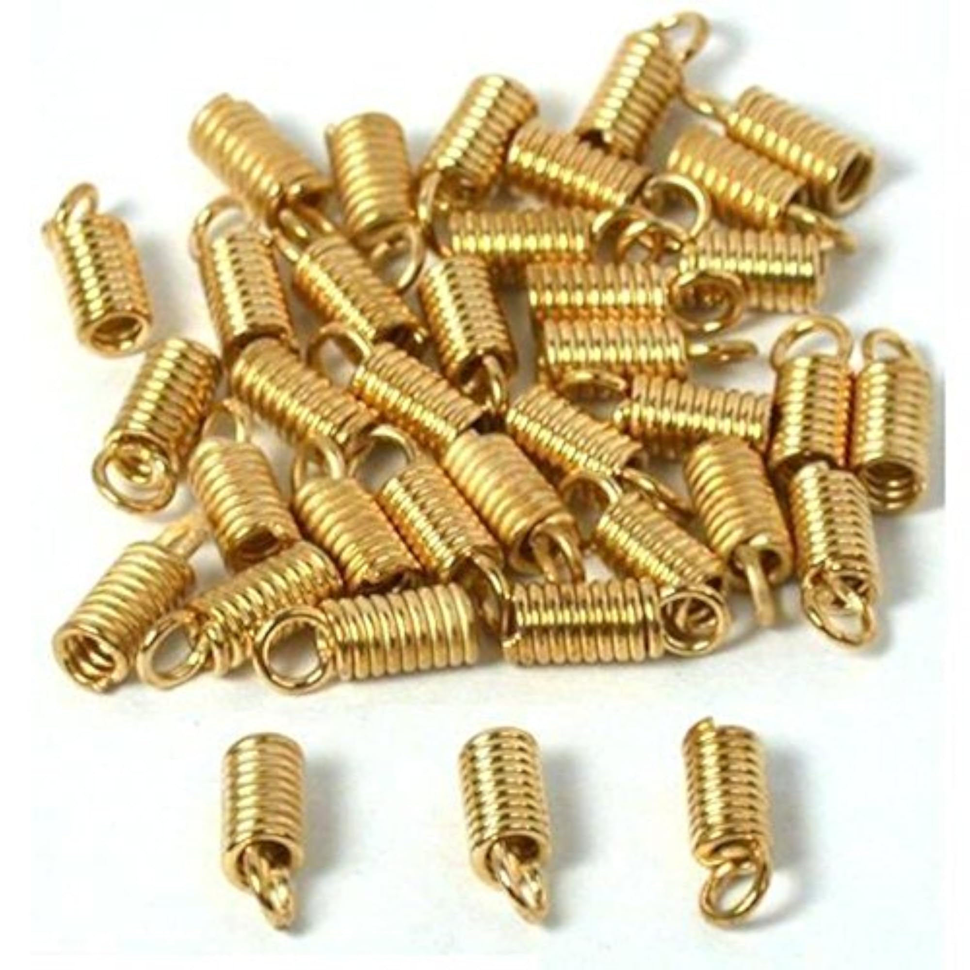 Gold Plated End Caps Necklace Chain Cord Connectors
