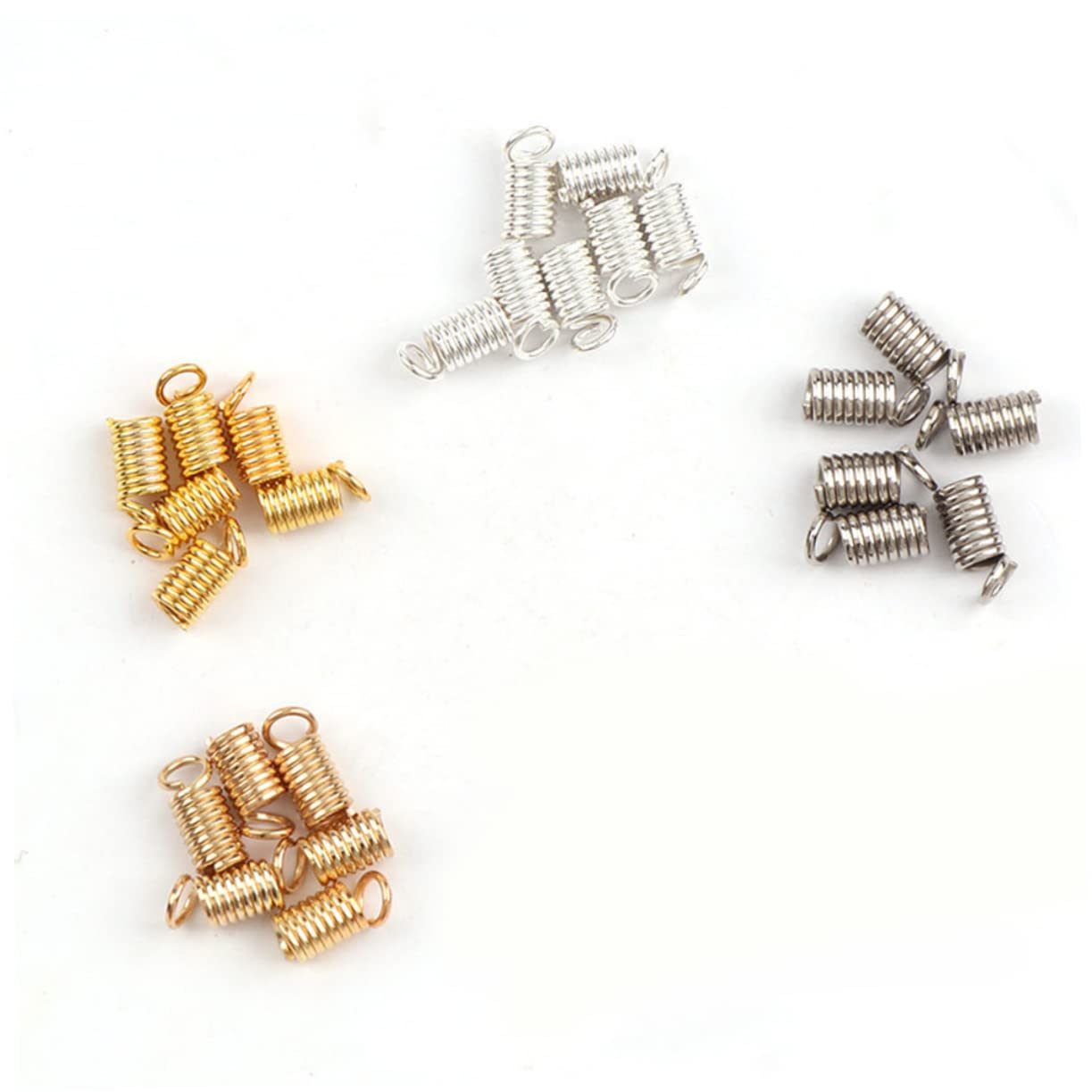 100 Capuchons électroplaqués Or Pour Perles Demi-trou - Connecteurs Pour DIY Bijoux Colliers, Boucles D'oreilles