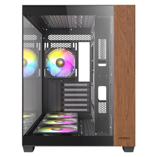 Antec CX800 Wood ARGB Mid Tower Gabinete para PC Gamer de Vidrio Templado Negro miniatura 4