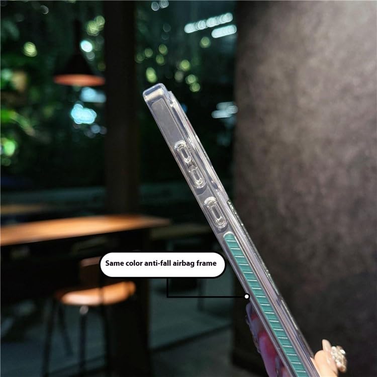 Image of VONZEE Compatible for Samsung S25 Ultra 5G Case Glitter Ring Cute Shiny Colorful Bling Case (Compatible with Magsafe) Transparent PC+TPU Glossy Shiny Cover for Girls Women,Blue