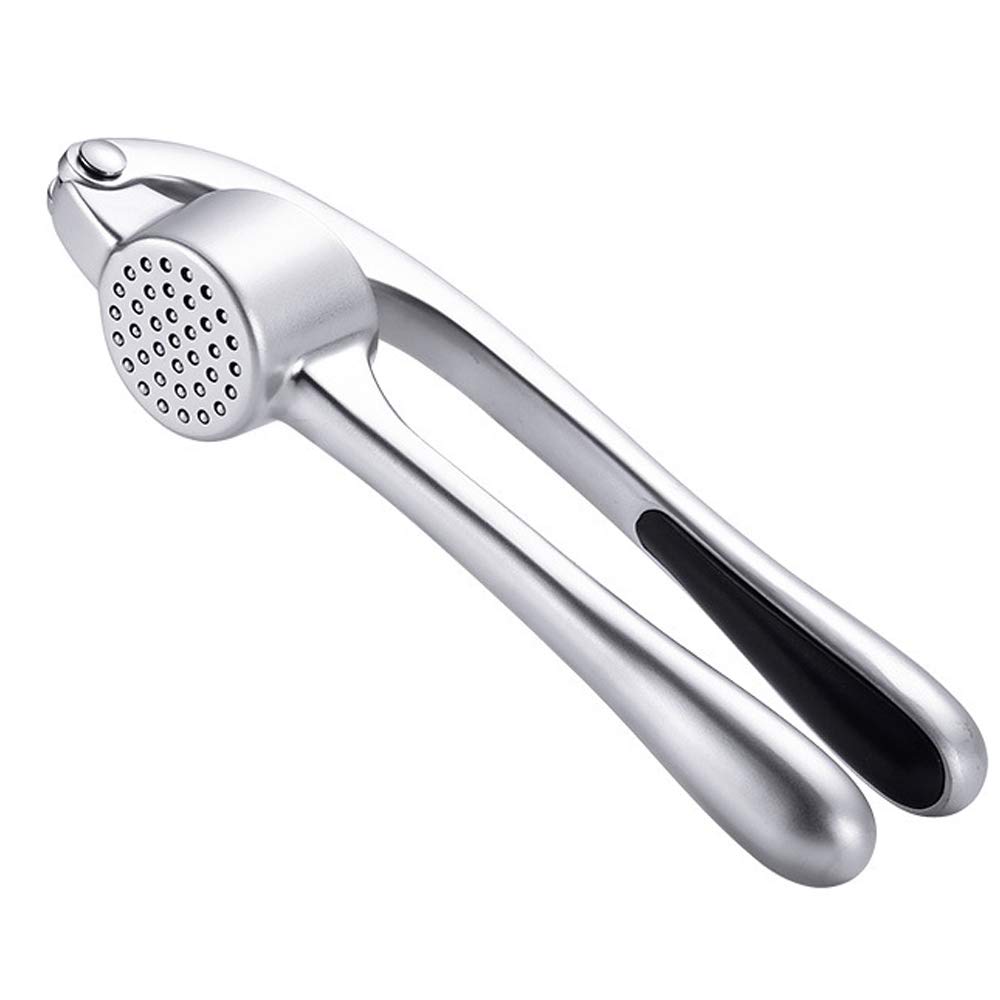 YASSUNGarlic Press, Best Kitchen Professional Stainless Steel Gadget, Easy To Clean And Highly Durable-Silver