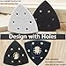 FOWOK 89Pcs Oscillating Tool Sanding Pads Kit 2Pcs Triangle Sanding Pads and 2Pcs Interface Pad 85Pcs Multitool Sandpaper Fit for Finishing Detail Sanding -FOTS89