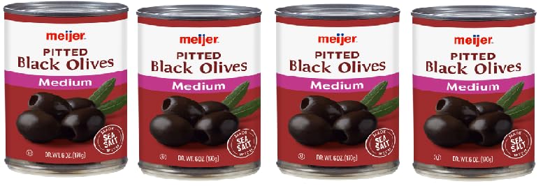 Medium Black Pitted Olives (4 Cans, 6 oz. each)