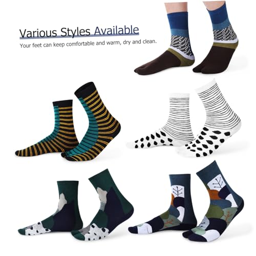 Calcetines Tabi de algodón para mujer Holibanna elásticos transpirables pack de 10 5