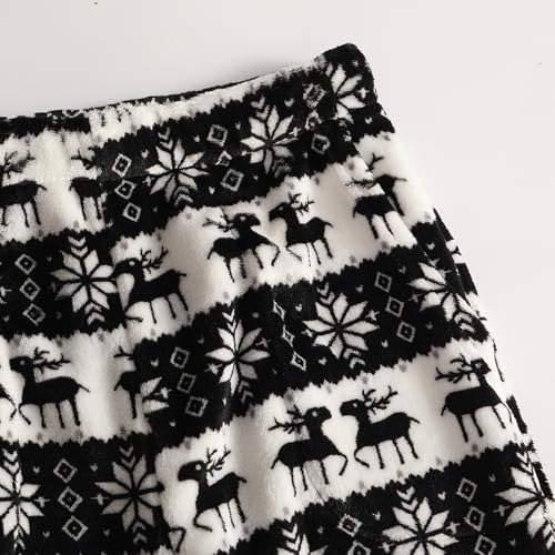 Christmas Pajamas Pants for Women Santa Xmas Tree Fuzzy Flannel Sleep Pants - image 6