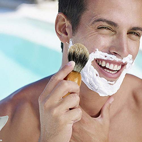 image for Gonioa Pure Badger Hair Shaving Set with Stainless Steel Shaving Stand