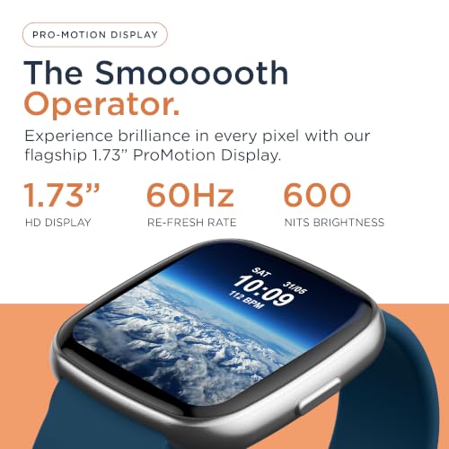 Image of Pebble Cosmos Air 1.73 inch HD Display Smartwatch with Bluetooth Calling & Voice Assistant (Classic Blue)