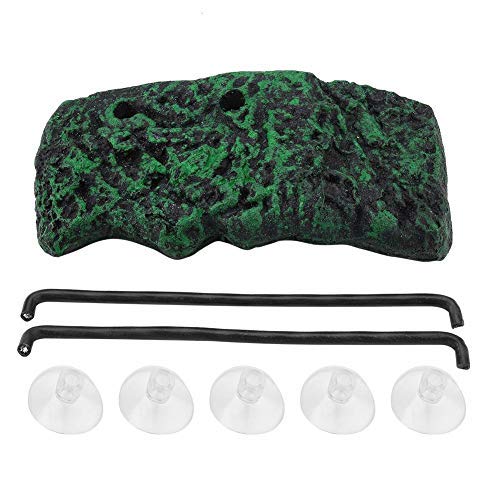 Tartaruga Basking Platform Tartaruga galleggiante galleggiante Pier Terrapin Dock Rane Rettile Piattaforma rampa Terrario Ornamento serbatoio con ventosa per Animali semi acquatici(M)