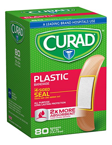 Curad Plastic, 3/4 x 2 7/8 Inches, 80 count (Pack of 4) - //coolthings.us
