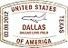Produktbild Travel International Airport Dallas Texas USA Grunge Stamp Sign Hochwertigen Auto-Autoaufkleber 12 x 10 cm