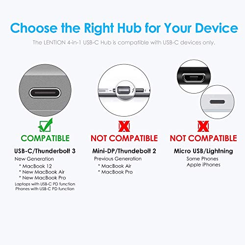 Image of eller sante USB Type C Hub QUARDO 4IN1 Multi Port USB 3.0 High-Speed Adapter Connector (5GBPS) Data Transfer Converter Extension Compatible with MacBook Air Pro, Laptop & Other Type C Devices
