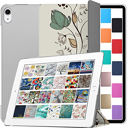 Image of DuraSafe Cases for iPad mini 6 Gen 2021 8.3 Inch [ Mini 6th Gen ] A2567 A2568 A2569 MK7M3HN /A MLWL3HN /A MK7R3HN /A MK7P3HN /A Printed iPad Cover with Translucent Frosted Hard Back - Watercolor Flowers