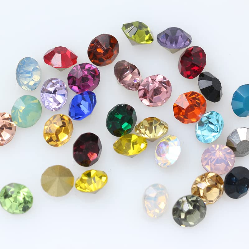 36 Strass Pointes Dos Pointu SS38 8mm - Cristaux à Coller Pour DIY, Décoration, Bijoux, Téléphone