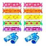 TingHaoO Juego de 12 rotuladores resaltadores con forma de caramelo de dibujos animados, 12 colores para diario, álbumes de recortes, codificación de colores, resaltadores para la escuela