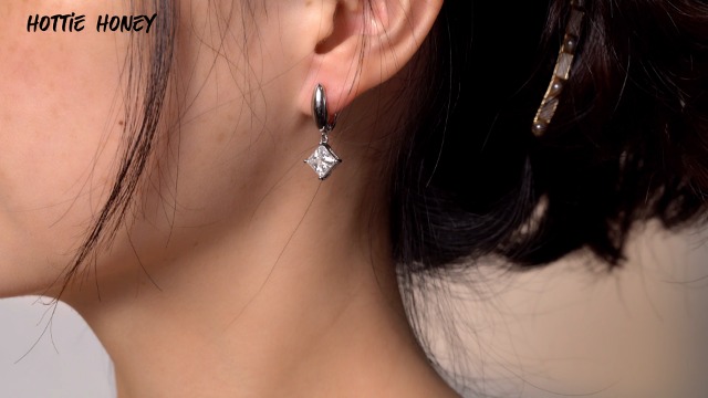 アクセサリー honey Diamond Shape Blue Aurora Rhinestones JULIANA Vintage Gold