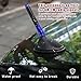 Dickno Car Short Antenna, 3.15'' Aluminum Radio Antenna Mast Replacement, Carbon Fiber Auto AM/FM Radio Reception Antenna with Screws, Vehicle Roof Mini Aerial Antenna for Car SUV (Blue)