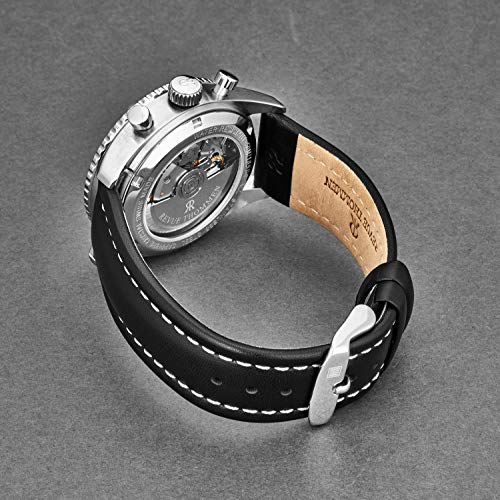 Men's 17000.6534 'Aviator' Black Dial Leather Strap Chronograph Automatic Watch3