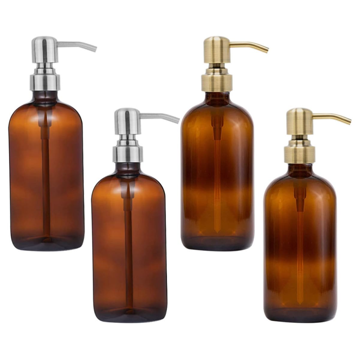 4juegos Botellas Dispensador de Bomba de Unidades Reutilizables para Loción Jabón Líquido y Champú Diseño Duradero y Ergonómico para Uso Doméstico Color Aleatorio