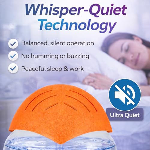 Image of Humidifier Revitalizer Hygiene Portable Room Air Purifier and with Led Lights, Run Time: 16 Hours- Perfect for Living Rooms, Kitchen, Office & Hotels (24 * 24 * 12 cm,Orange)-750 Ml