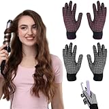 ZDL Hitzebeständige Handschuhe,2 Paar Hitzebeständiger Handschuh für Haarstyling,Hitzebeständige Handschuhhandschuhe,Hitzeblockierung für Lockenstäbe und Lockenstäbe,für Haarstyling Lockenstab