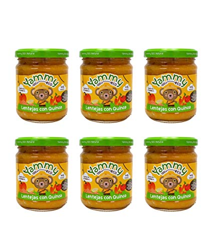 Yammy Tarrito De Lentejas Con Quinoa Ecológico 195Gr X 6 Uds 6M+ 6 Unidades 2000 g