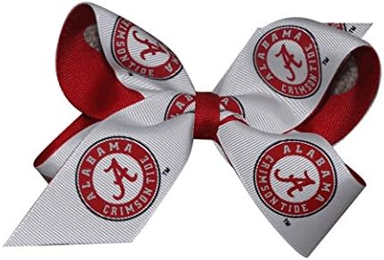 Alabama Crimson Tide NCAA Two Tone Hair Bow with Barrette
