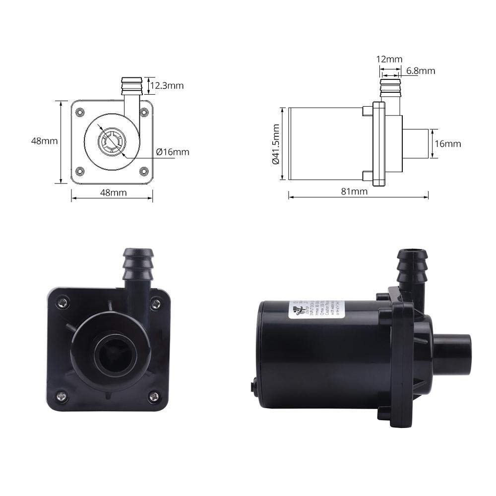 Pompe A Eau 12v Camping Car DC 12V 60W 130PI 6L / Min Eau De Pression Haute Pression Pompe A Amorcage De Diaphragme Pompe A Eau Camping Car Voltage 12v 88660249