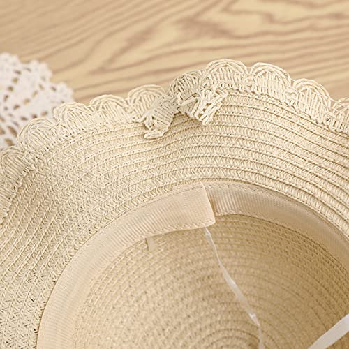 Toddler Spring Cap Children Girls Cartoon Flower Sunshade Hat Straw Beach Sun Hat Straw Bag Kids Summer3