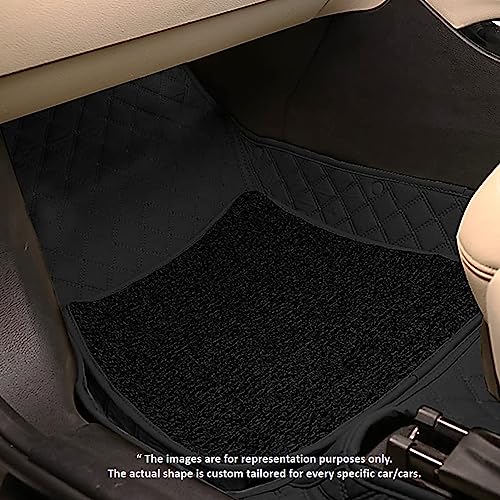 Image of Vahan Expo Premium 7D Car Mat Full Set for Xuv 3Xo 2024 || Luxury Leather Double-Stich 7D Car Floor Mat Complete Set || 100% Waterproof and Washable || Full Black