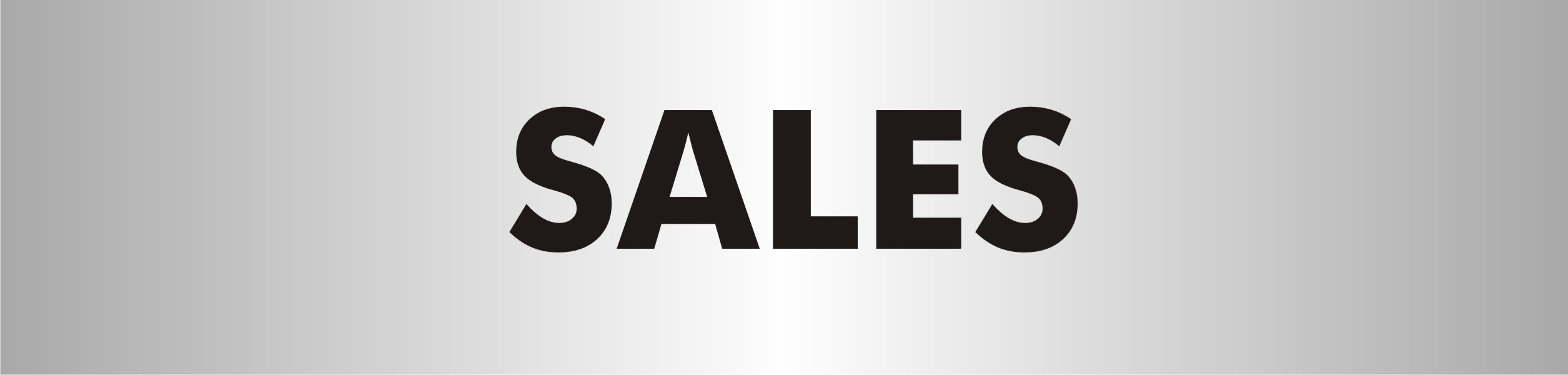 Seco Sales Sign, 190mm x 45mm - 2mm Brushed Aluminium Effect Acrylic