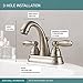 Peerless Claymore Centerset Bathroom Faucet Brushed Nickel, Bathroom Sink Faucet, Drain Assembly, Brushed Nickel P299685LF-BN